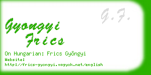 gyongyi frics business card